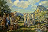 Wilfred Gabriel de Glehn The Poet Accompanied by Some of the Muses Finds Inspiration in Nature painting